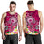 Samoa Custom Personalised Men's Tank Top - Turtle Plumeria (Pink) - Polynesian Pride