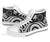 Cook Islands High Top Canvas Shoe - White Tentacle Turtle - Polynesian Pride