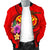 Hawaii Polynesian Men's Bomber Jacket - Floral With Seal Red - Polynesian Pride