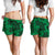 Polynesian Turtle Palm And Sea Pebbles Green Women's Short - Polynesian Pride