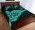 Hawaii Shaka Map Polynesian Quilt Bed Set - Turquoise - Polynesian Pride