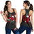 Tahiti Polynesian Women's Racerback Tank - Hibiscus and Sea Turtle (Red) - Polynesian Pride