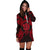 Niue Polynesian Hoodie Dress Map Red - Polynesian Pride