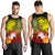 Polynesian Hawaii Men's Tank Top - Kanaka Maoli Humpback Whale with Tropical Flowers (Yellow) Yellow - Polynesian Pride