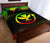 Hawaii Quilt Bed Set - Kanaka Maoli Polynesian Tattoo Black Fog Style Reggae Version - Polynesian Pride