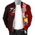 Tonga Polynesian Men's Bomber Jacket - Coat Of Arm With Hibiscus - Polynesian Pride