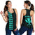 Hawaii Kakau Polynesian Kanaka Map Women's Racerback Tank - Turquoise Turquoise - Polynesian Pride