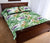 Tropical Orange Orchids Strelitzia Monstera Quilt Bed Set - Polynesian Pride