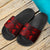 Guam Slide Sandals - Turtle Hibiscus Pattern Red - Polynesian Pride