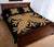 Hawaiian Quilt Bed Set Royal Pattern - Black And Gold - A2 Style - Polynesian Pride