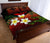 Kanaka Maoli (Hawaiian) Quilt Bed Set, Polynesian Plumeria Banana Leaves Red - Polynesian Pride