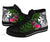 Wallis and Futuna High Top Shoes - Turtle Plumeria Banana Leaf - Polynesian Pride