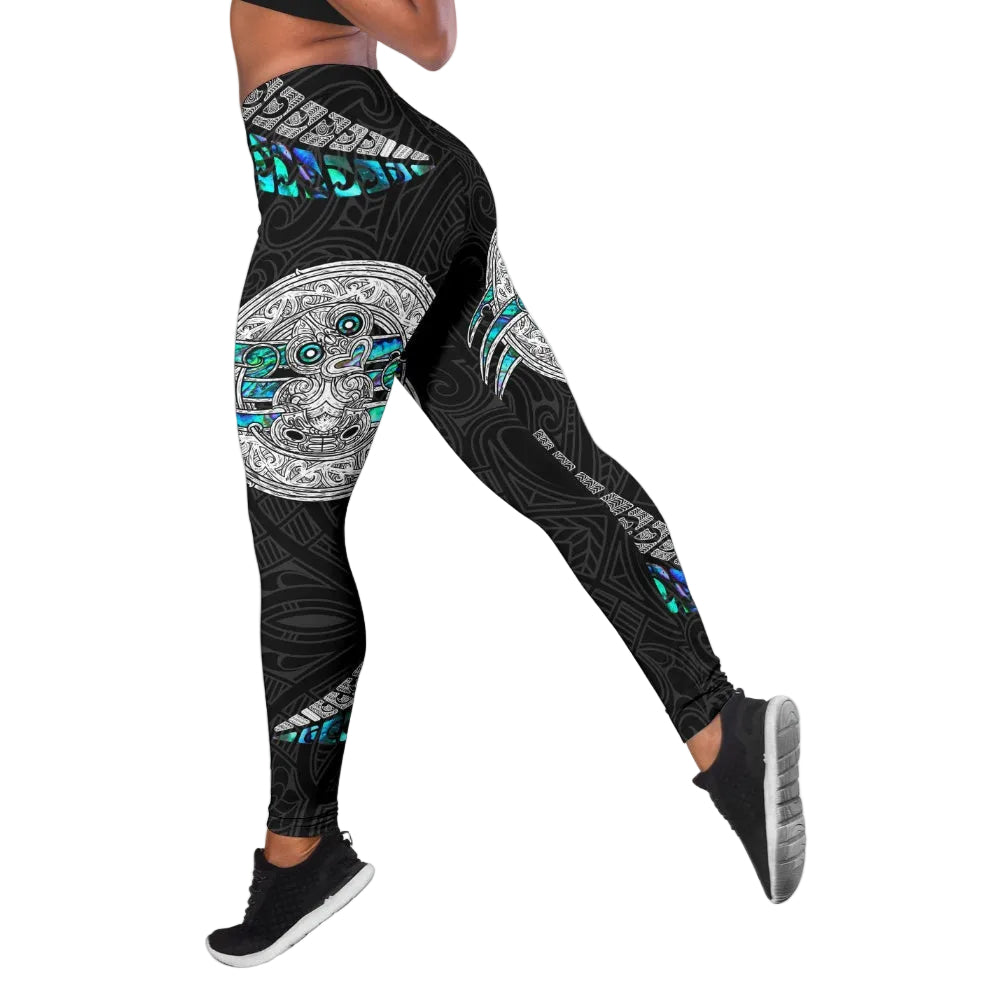 Maori New Zealand Women's Leggings Hei Tiki Sport Style - Polynesian Pride