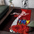 Cook Islands Polynesian Custom Personalised Area Rug - Coat Of Arm With Hibiscus - Polynesian Pride