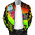 Guam Men's Bomber Jacket - Polynesian Hook And Hibiscus (Raggae) - Polynesian Pride