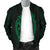 Hawaii Kakau Makau Fish Hook Kanaka Map Men's Bomber Jacket Polynesian - Green - Polynesian Pride