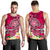 American Samoa Polynesian Men's Tank Top - Turtle Plumeria (Pink) Pink - Polynesian Pride