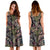 Hawaii Palm Leaves, Tropical Flowers Midi Dress - Polynesian Pride