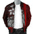 Kosrae Micronesia Men's Bomber Jackets Red - Turtle With Hook - Polynesian Pride