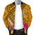 Hawaii Men's Bomber Jacket - Kanaka Maoli With Hibiscus On Polynesian Patterns (YELLOW) - Polynesian Pride