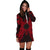 Marshall Islands Polynesian Hoodie Dress Map Red - Polynesian Pride