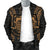 Tuvalu Polynesian Men's Bomber Jacket Map Gold - Polynesian Pride