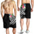 Polynesian American Samoa Men's Shorts - Summer Plumeria (Black) - Polynesian Pride