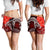 Samoa Women's Shorts - Samoa Seal Wave Style (Red) - Polynesian Pride