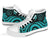 Palau High Top Canvas Shoes - Turquoise Tentacle Turtle - Polynesian Pride