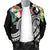 YAP Polynesian Men's Bomber Jacket - Summer Plumeria (Black) - Polynesian Pride