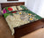 Guam Polynesian Quilt Bed Set - Hibiscus Turtle Tattoo Beige - Polynesian Pride