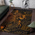 Niue Area Rugs Turtle Hibiscus Gold - Polynesian Pride