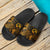 Tonga Sandals - Turtle Hibiscus Pattern Gold - Polynesian Pride