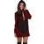 Gambier Islands Women's Hoodie Dress - Polynesian Red Chief - Polynesian Pride