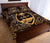 Guam Polynesian Quilt Bed Set - Gold Hibiscus Coat Of Arms - Polynesian Pride