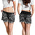 American Samoa Women's Shorts - White Shark Polynesian Tattoo Women White - Polynesian Pride