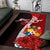 Tonga Polynesian Custom Personalised Area Rug - Coat Of Arm With Hibiscus - Polynesian Pride