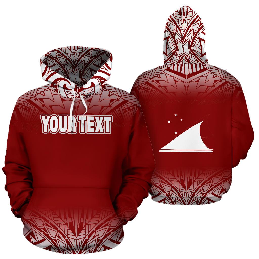 Tokelau Custom All Over Hoodie Fog Red Unisex Red - Polynesian Pride