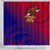 American Samoa Polynesian Shower Curtain - Bald Eagle (Blue - Red) - Polynesian Pride