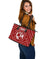 Tonga Leather Tote Bag - Tonga Seal With Polynesian Tattoo Style (Red) - Polynesian Pride