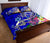 Samoa Custom Personalised Quilt Bed Set - Turtle Plumeria (Blue) - Polynesian Pride