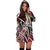 Tuvalu Women's Hoodie Dress - Tribal Flower Special Pattern Red Color - Polynesian Pride