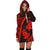 Hawaii Polynesian Hoodie Dress - Hawaii Hibiscus Polynesian Tattoo Red TH5 - Polynesian Pride