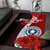 Northern Mariana Islands Polynesian Custom Personalised Polynesian Area Rug - Coat Of Arm With Hibiscus - Polynesian Pride