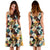 Hawaii Tropical Jungle Parrots And Flamingos Pattern Midi Dress - Polynesian Pride