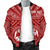 Tonga Personalised Men's Bomber Jacket - Tonga Seal With Polynesian Tattoo Style (Red) - Polynesian Pride