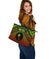 Polynesian Chuuk Personalised Large Leather Tote Bag - Reggae Vintage Polynesian Patterns - Polynesian Pride