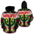 Hawaii Polynesian Hoodie Hawaii Kanaka Maoli Unisex Black Mix Red and Green - Polynesian Pride