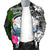 Marshall Islands Men Bomber Jacket - Turtle Plumeria Banana Leaf Crest - Polynesian Pride