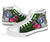 Northern Mariana Islands High Top Shoes - Turtle Plumeria Banana Leaf - Polynesian Pride